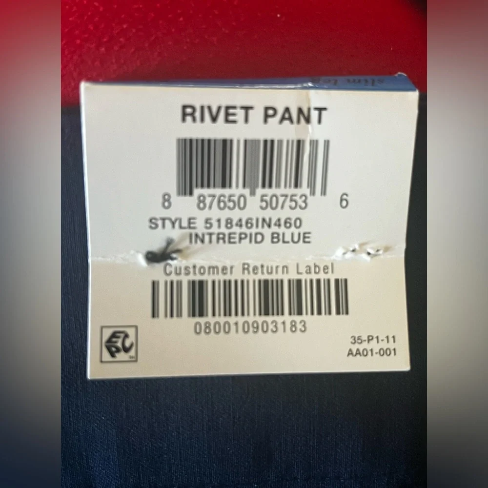 JM Collection Blue Chinos StraightLeg Design pants. Women’s size XL short. NWT - Picture 6 of 9